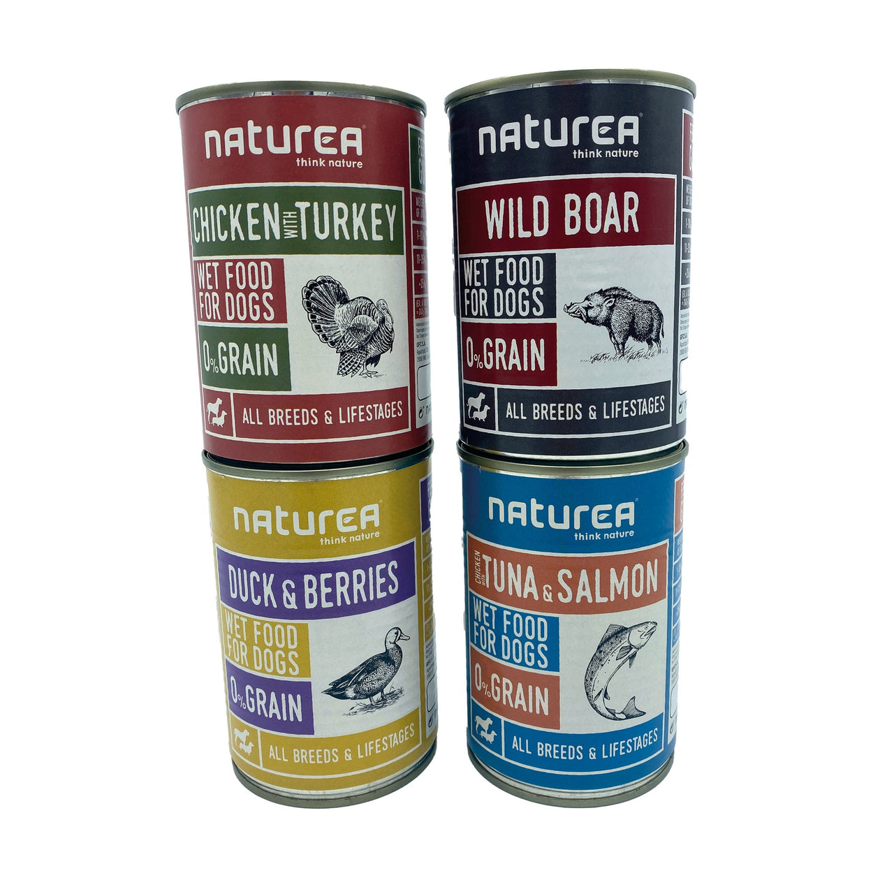 Boîtes de pâtées 100% sans céréales